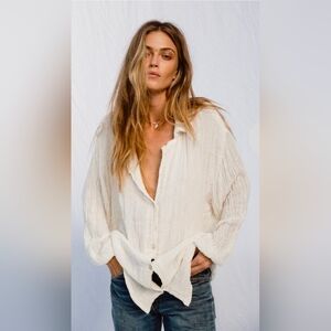 JEN'S PIRATE BOOTY Bonny Button Up Shirt Sz M